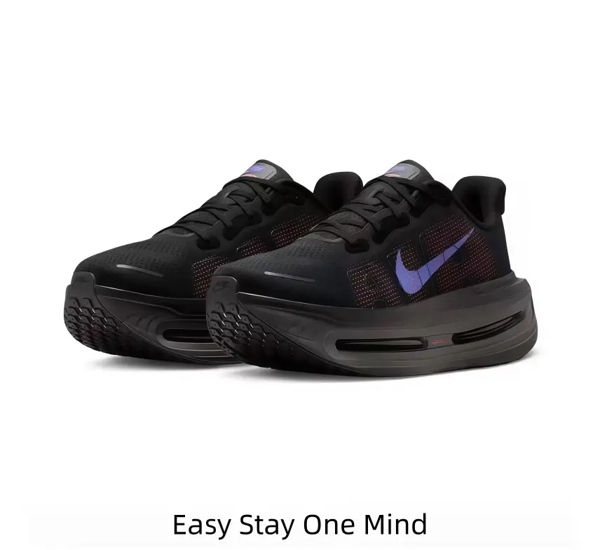 Unisex All Black Purple Mesh Platform Air Cushion Running Sneakers Ultra Light Breathable Non Slip Daily Outdoor Jogging Fitness Fashion Shoes