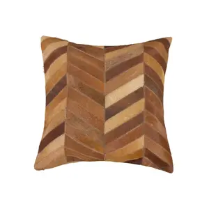 Natural  18 x 18 in. Torino Chevron Pillow - Tan