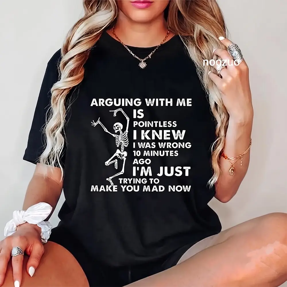 Men's Graphic T-Shirt with Funny Skull Print, Casual Comfy Pure Cotton Streetwear Top, Short Sleeve for a Playful Look, Shortsleeve, Casual Comfy Workout, Menswear