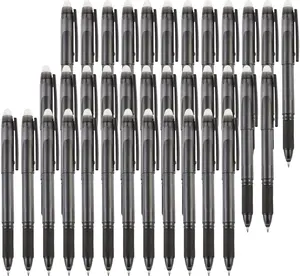 Erasable Gel Pens, 0.7mm Fine Point Gel Erasable Ink with Eraser Cap- Rocket Book, Black, 36 Pack, Smooth Writing Pencil-Like Precision for  School & Office