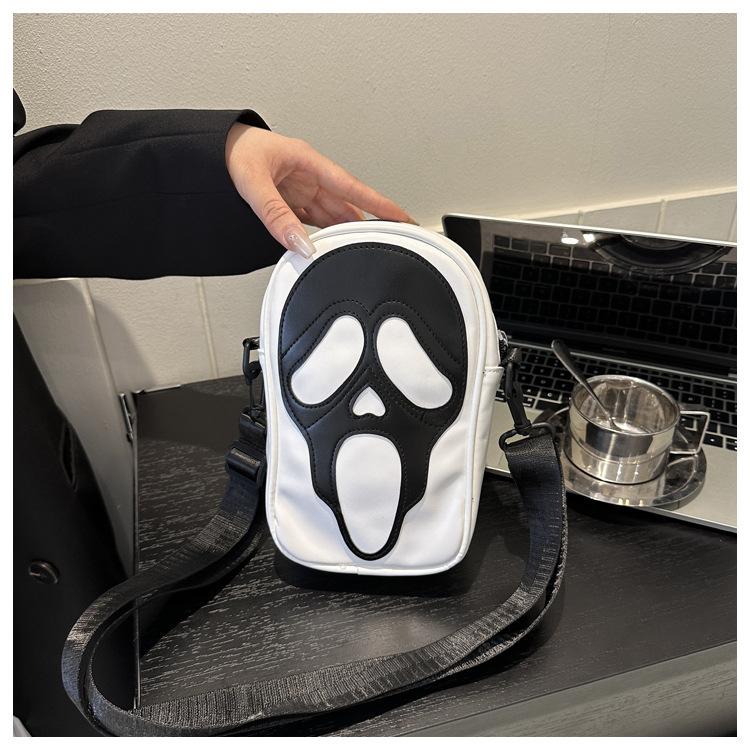 New Halloween Skull Bag | Cute Ghost Crossbody for Women | Quirky Shoulder Phone Bag | Christmas Mini Square Purse | Spooky Trendy Aesthetic