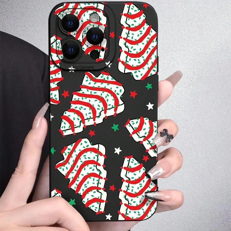 Christmas Themed Pattern Phone Case, Anti-drop Shockproof Phone Protective Cover, Phone Accessory Compatible with iPhone 6 7 8 X XR XS 11 12 13 14 15