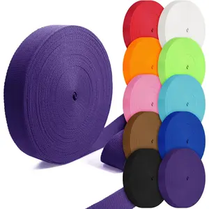 Cotton Webbing 1 inch 1.5 inch 2 inch Webbing Tote Strap Canvas Straps for Bags, 10 25 50 3.3 Yards Cotton Polyester Webbing