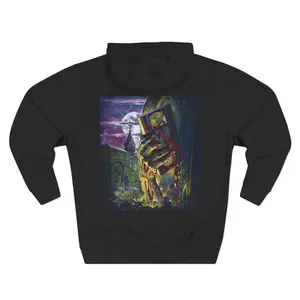 Gothic Artwork Fleece Hoodie | Obsidian Veil | Cozy Streetwear, Graphic Hoodie, Unisex Hooded Sweatshirt