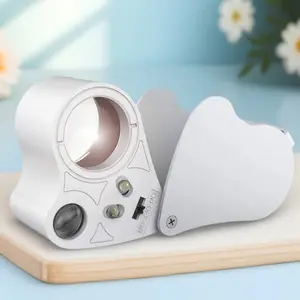 30x 60x Dual Magnification LED Mini Magnifier - Portable Jewelry, Antique, Watch, Coin, Stamp & Rock Inspection Tool