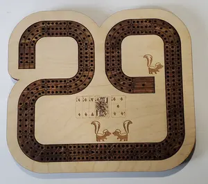 29 Hand Cribbage Board with Skunks