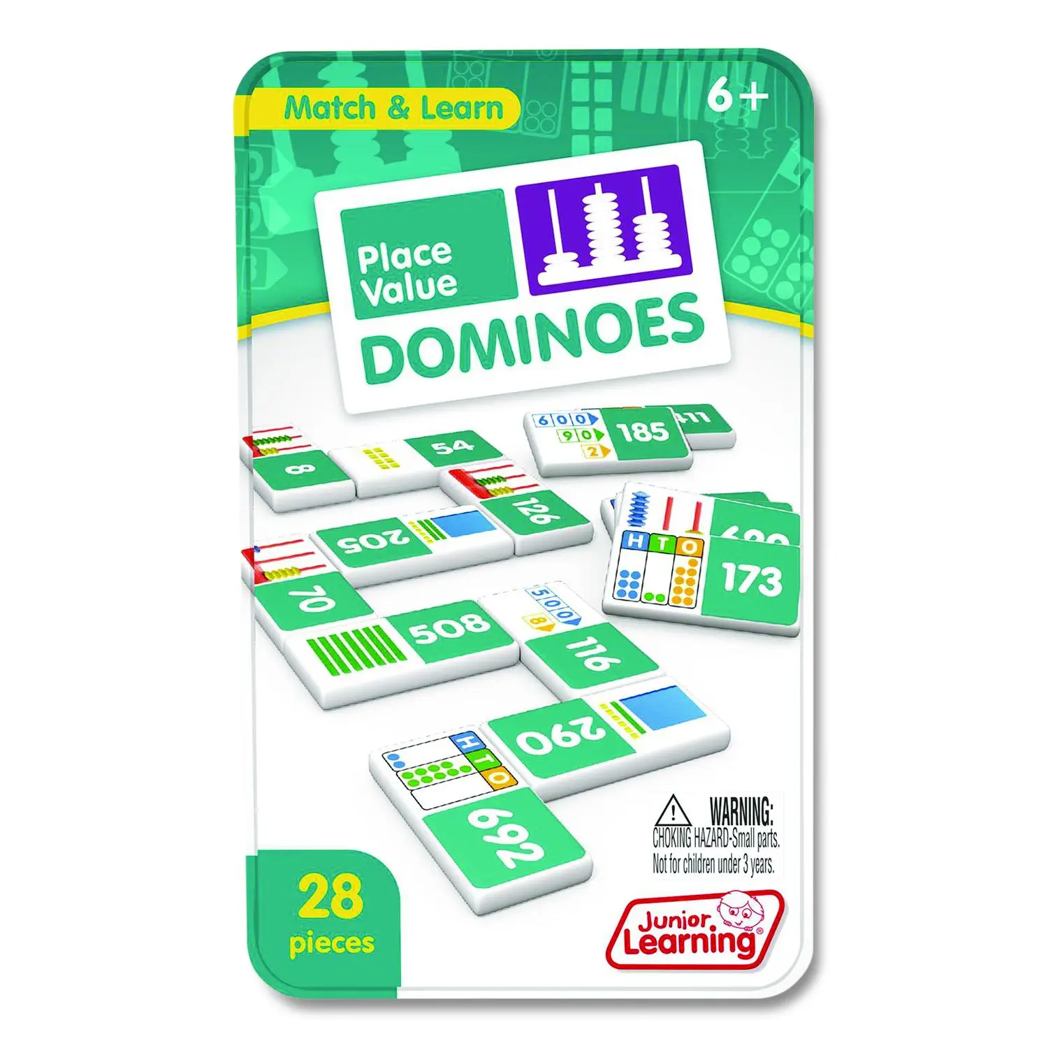 Place Value Dominoes 1 to 2 Players Grades 1 to 7 28 Pieces JL489