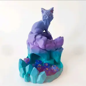 DnD Dice Tower Statue Colorful Decor