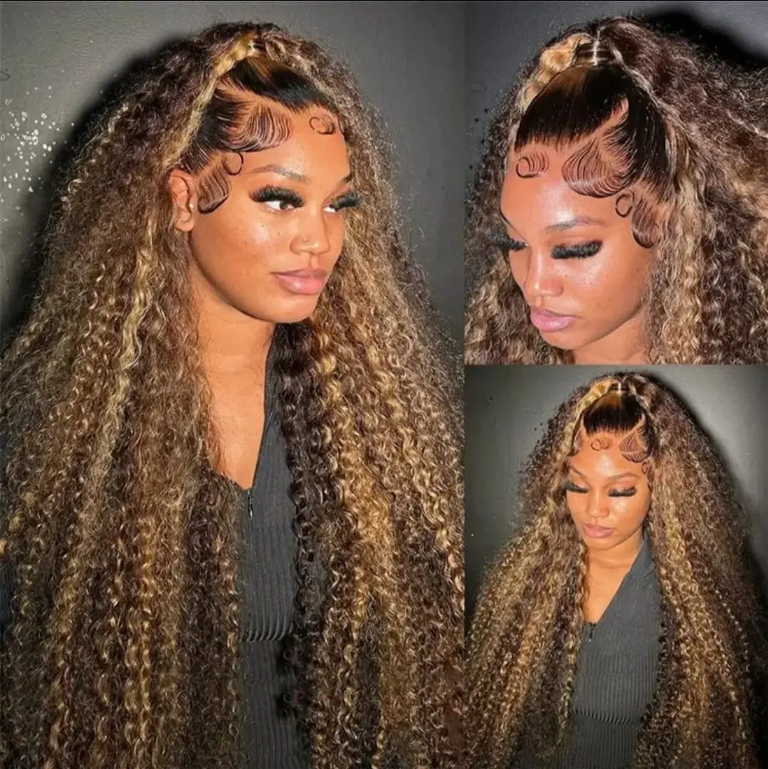 Brazilian Human Hair Deep Wave Wig 250% Density 13x6 HD Lace  display picture 1