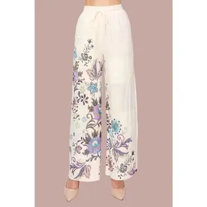 Origami Artsy Loose Patchwork Print Drawstring Pants