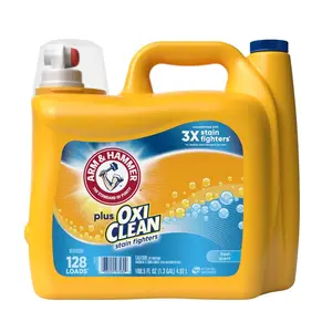 Fresh Scent Liquid Laundry Detergent with Oxygen Boost – Powerful Stain & Odor Remover, Up to 128 Loads, 166.5 fl oz
