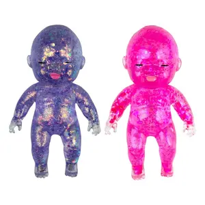 Curiosities Sugar Swaps Jumbo Baby Squishies 2 Pack , Sparkly Sugar Baby Squishy Toys to Stretch, Squeeze,Collect and Trade Fun Stress Relief, Sensory and FidgetToys for Kids and Adults