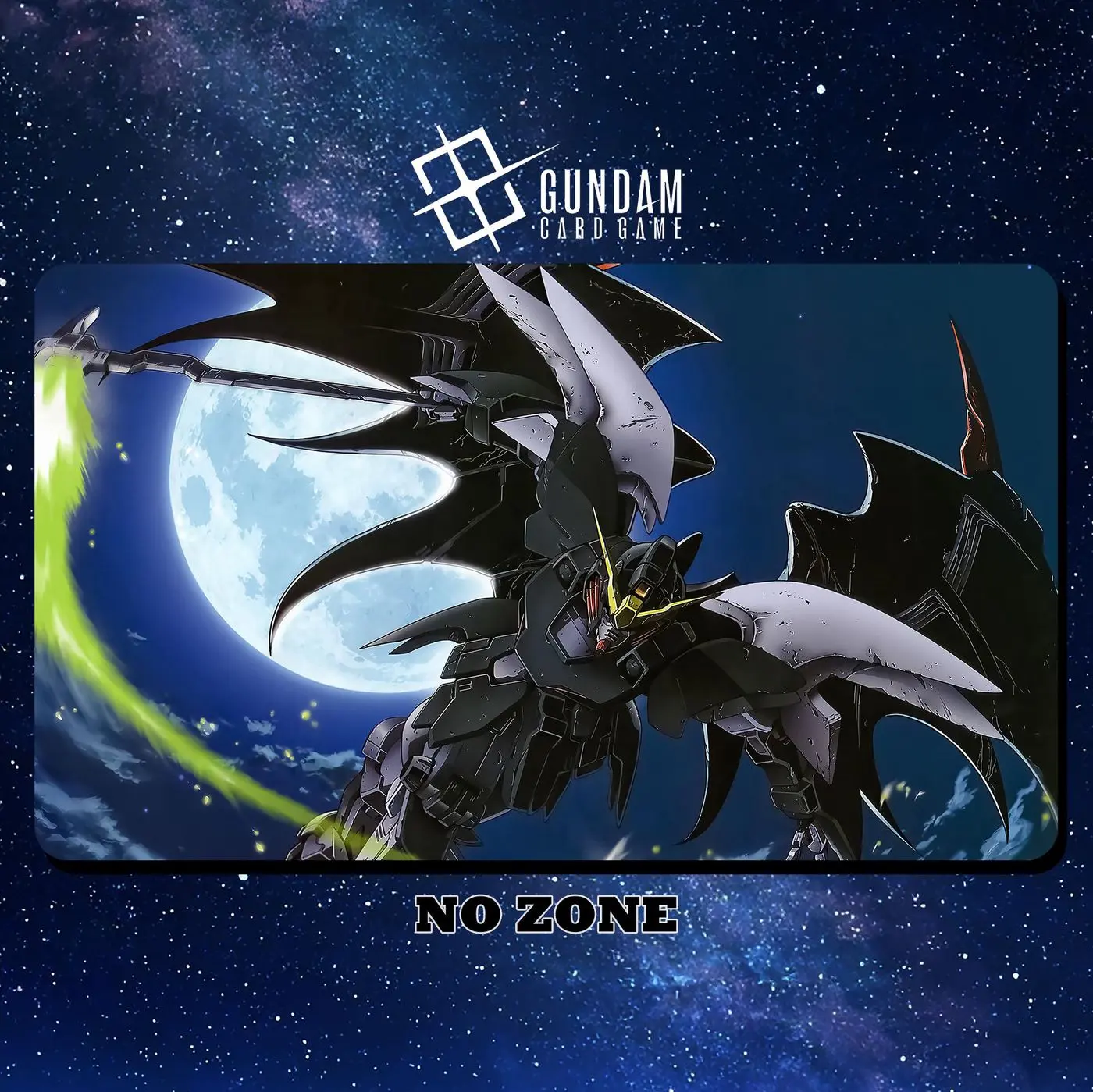 Playmat Gundam Card Game - Deathscythe Gundam - 24"x14" (600 x 350 mm) - Playmat/ Deskmat with stitched edges