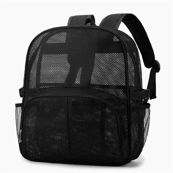 Unisex Mesh Material Backpack - Lightweight, Breathable, Structured, Notebook Compartment, Backpack for Outdoor Adventures, Beach Sports Daypack