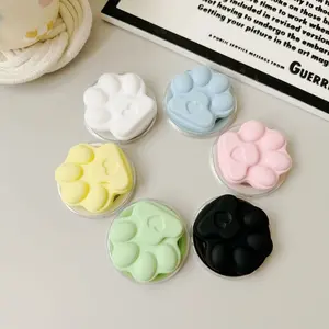 Korean Cute 3D Cat Paw For Magsafe Magnetic Phone  Grip tok  Griptok Stand For iPhone 15 Foldable Wireless Charging Case Soild C