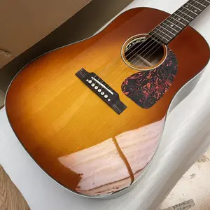 New Gibson J45  Acoustic Electric Guitar Solid Spruce Top Bone Nut Saddle In Light Cherry Burst
