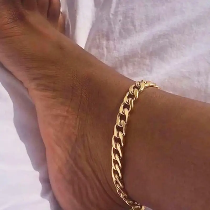 Fashionable Titanium Steel Chain Anklet, Simple Versatile Design, Stylish Foot Jewelry for Women, Trendy Accessory for All Occasions, Fashionable Jewelry Accessories, Trendy Jewellery Accessories, Wearable Jewelry