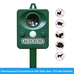 Solar-Powered Ultrasonic Pest Repellent Bird Deterrent Outdoor Pest Control for Garden Yard Farm with Long Lasting Battery Life Lavender Lemon Wood Hotel Diffuser Oil