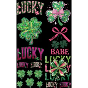 LUCKY (8) PREMADE GANGSHEET - 22X36 DTF TRANSFERS - DIRECT TO FILM