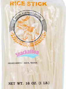 Snackathon Pad Thai Rice Stick Noodles, 3mm Width, Pack of 1 (16 Ounce Bag)