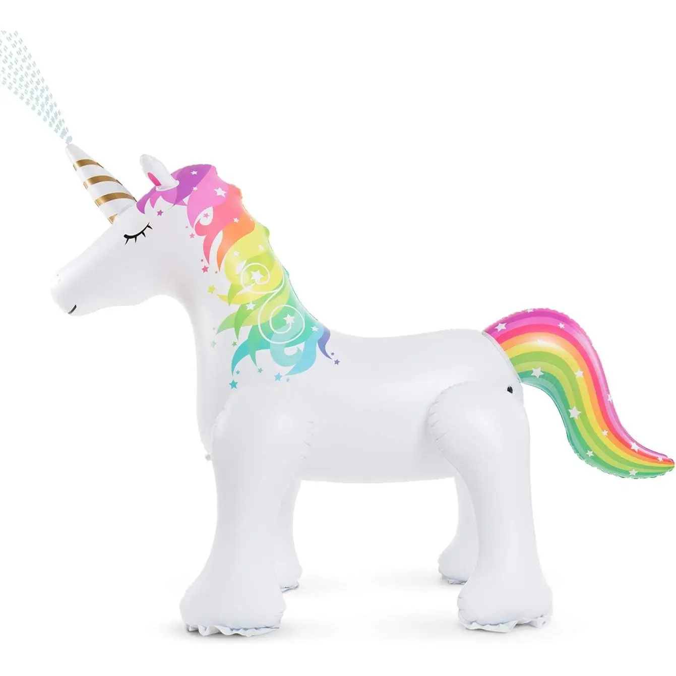 Unicorn Sprinkler Inflatable Outdoor Water Toys Ginormous Inflatable Unicorn Yard Sprinkler for Kids (L)