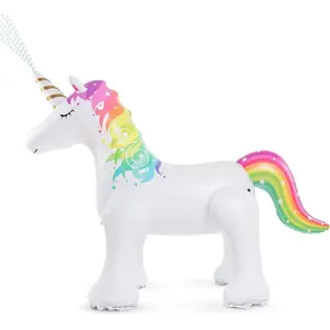 Unicorn Sprinkler Inflatable Outdoor Water Toys Ginormous Inflatable Unicorn Yard Sprinkler for Kids (L)