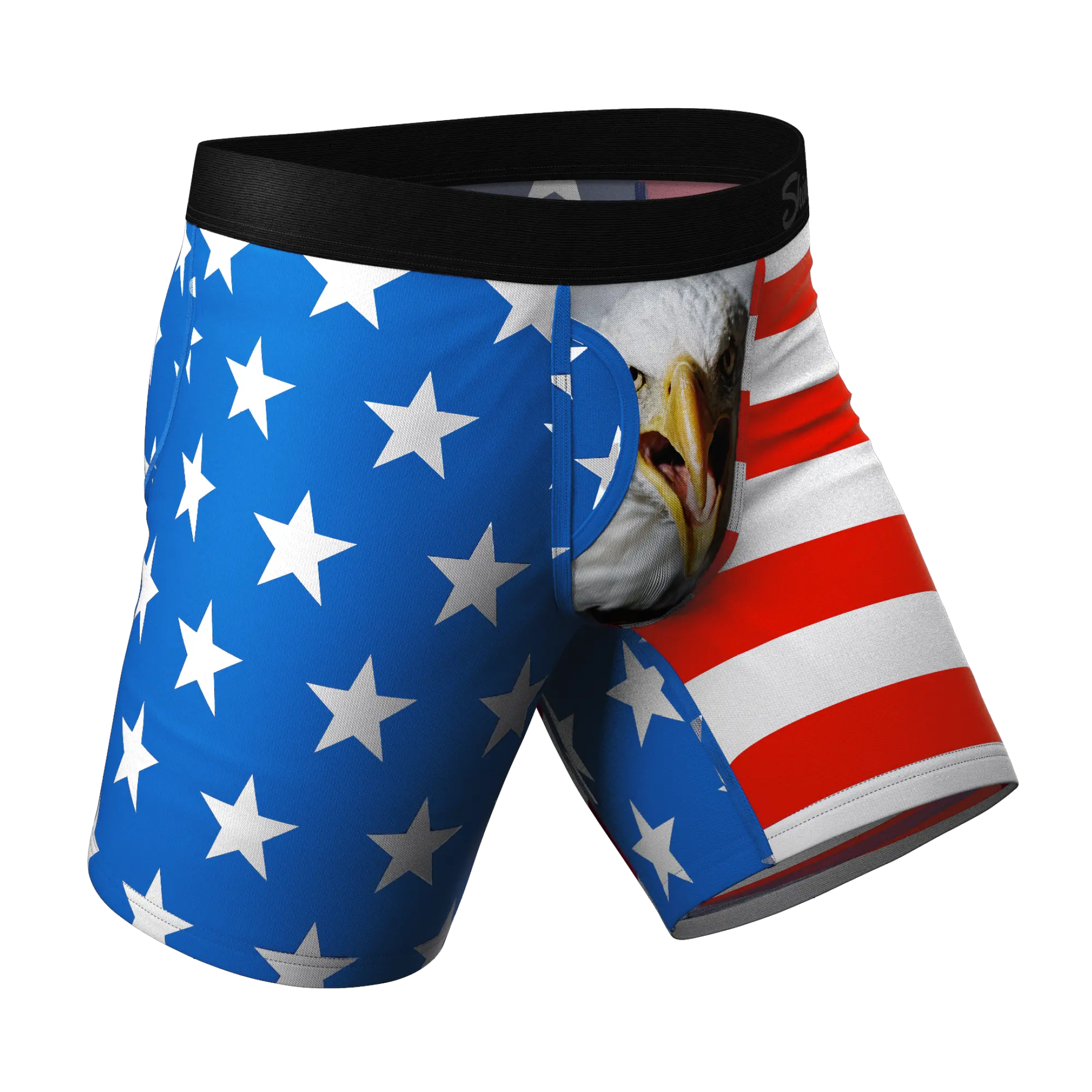 The Mascot | Shinesty American Flag Ball Hammock® Boxer - Long Leg