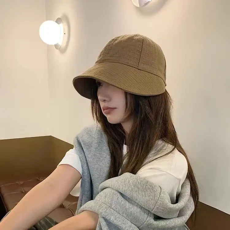 Women's Waffle Pattern Fisherman Hat Duckbill Cap Fashionable Versatile Sunshade Hat for Spring and Summer, Sun Protection
