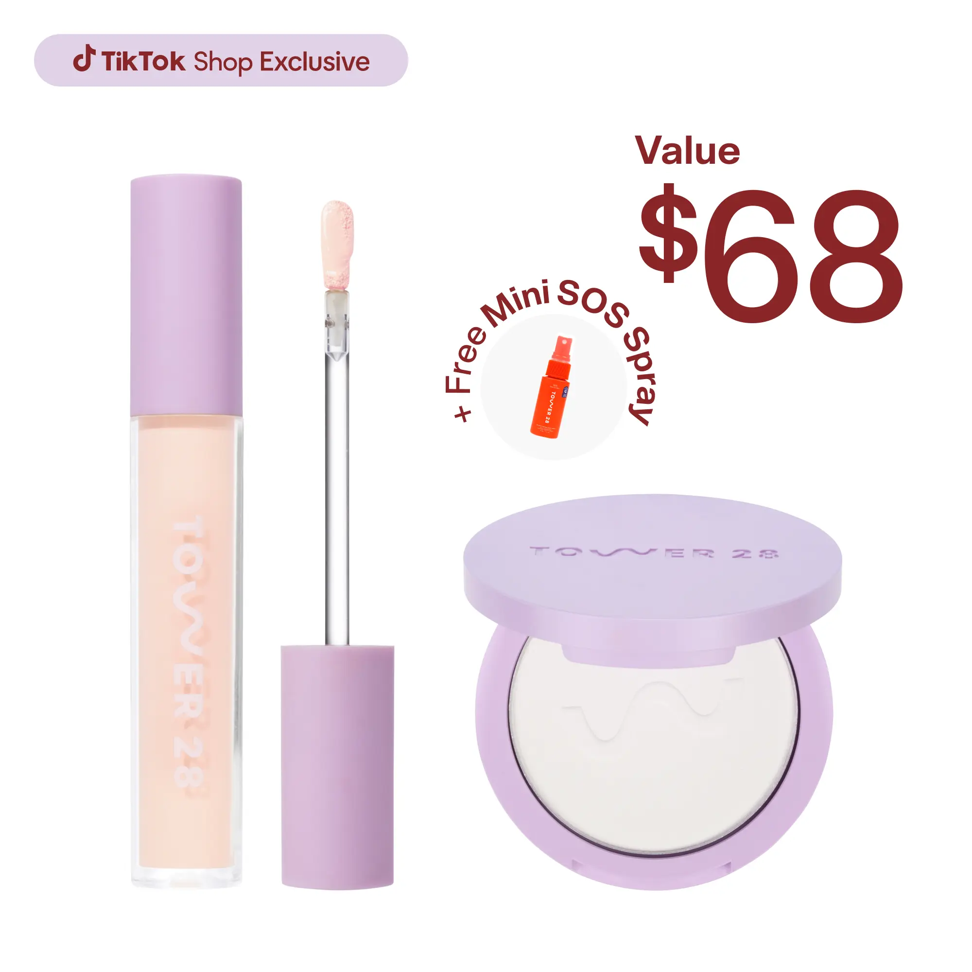 Tower 28 Swipe and Set Bundle - Swipe Serum Concealer & GetSet Pressed Powder - Hydrating & Concealing Makeup Set Tower 28 Swipe and Set Bundle - Swipe Serum Concealer & GetSet Pressed Powder - Hydrating & Concealing Makeup Set