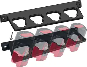 Generic Battery Holder for Milwaukee M12,12V Battery Holder Milwaukee,Battery Storage for Milwaukee,Wall Mount for Milwaukee 12V Batteries,Grey