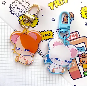 HAMTARO Kawaii Anime Keychain (Hamtaro & Bijou)