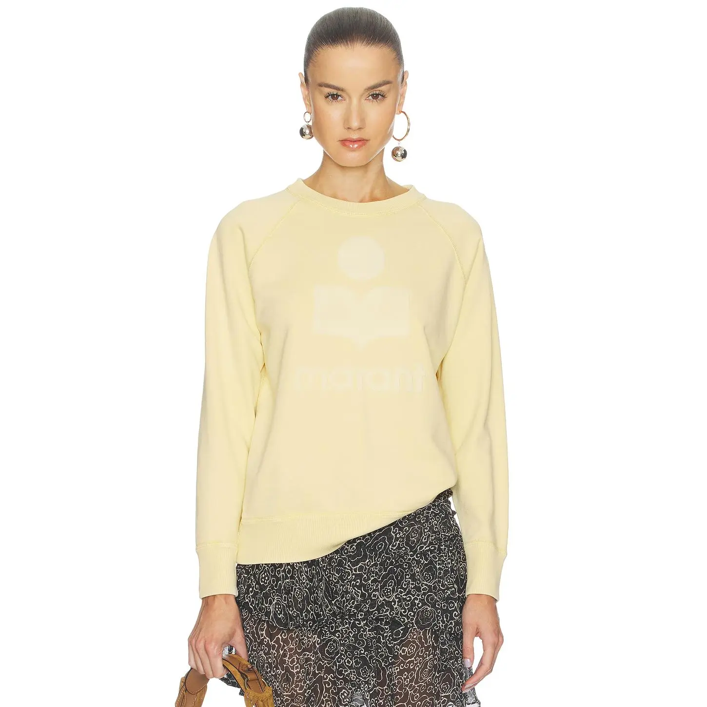 Isabel Marant Etoile Millyny Sweatshirt in Light Yellow Isabel Marant Etoile Millyny Sweatshirt in Light Yellow