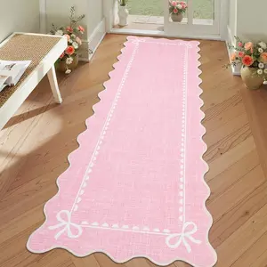 Fan-shaped bow carpet,Kitchen rug,Valentine's Day decorative floor mats,Soft and comfortable area rugs,Valentine's Day home decor,Multifunctional and suitable for corridor areas,Scenes such as living room, bedroom, bedside, kitchen, Valentine's Day gifts