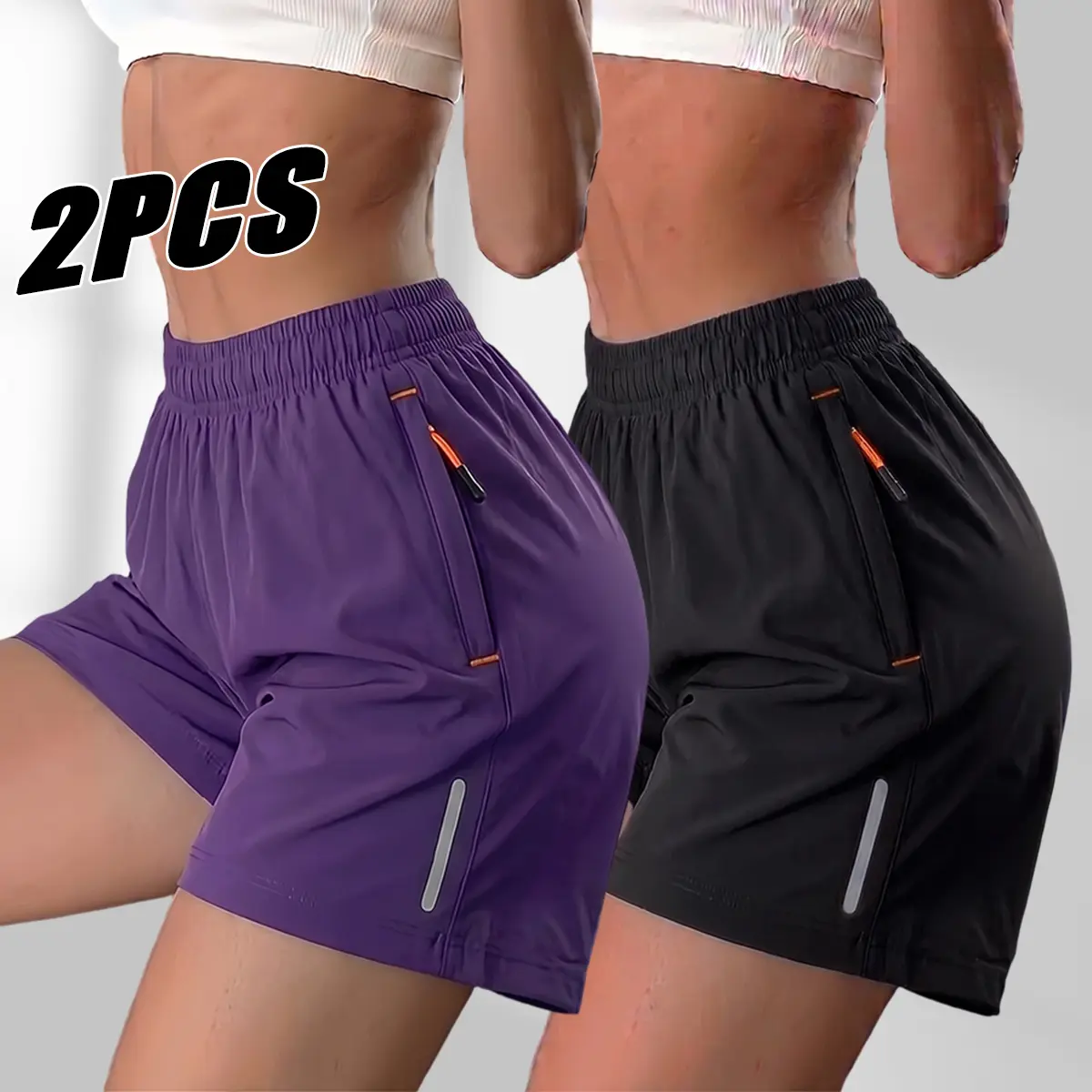 Women's Minimalist Solid Athletic Shorts with a Dolphin Hem and Elastic Drawstring Waist for Daily Commuting and Sports Training, Activewear, Sportswear, Bottom, Basic, Lady, Plain