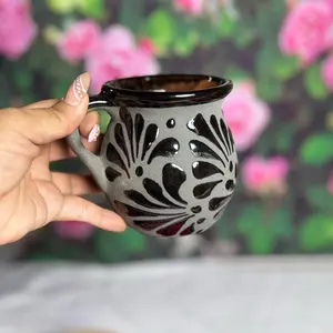 Engove relieve mug cielito lindo negro con gris 355 mil Coffee Cup Reusable Washable Reuse Drinkware Tumbler Ceramic