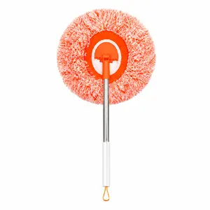 Sunflower Duster with Extendable Long Handle, Microfiber Cleaning Brush for High Ceiling Fan Blinds Furniture, 360 Rotating 90 Bendable Head Flexible Duster for Gaps Corners, Washable Reusable Dust Cleaner for Home Car Window Air Conditioner