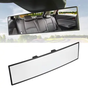 11.81" Panoramic Convex Rearview Mirror | Interior Clip-On Wide Angle for Effective Blind Spot Reduction | HD Visibility, Universal Fit for Car/SUV/Trucks