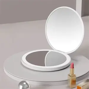 de Luxe Cosmetics Luxury Handheld LED Make Up Mirror White