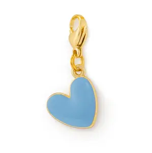 Blue Heart Collar Charm