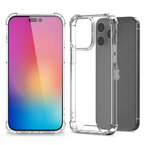 Designed for iPhone 15 Pro Max Case, Clear Reinforced Corners TPU Bumper, Thin Soft & HD Clear Anti-Scratch Shockproof & Drop-proof Protective Cover. Phone Case for iPhone 15 Pro Max 6.7 inch