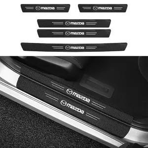 1/4/5PCS High Quality Carbon Fiber Door Guard Sticker For Mazda 2 3 6 5 Demio CX3 CX4 CX5 CX-4 CX-5 CX7 CX30 MX3 MX5 MS Speed ​​Axela Atenza Car Accessories