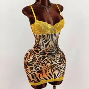 Zebra print mini dress