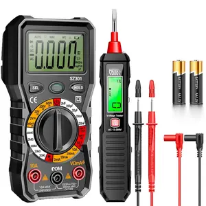 Digital Multimeter with Non Contact  Tester,Ohm Volt Amp Meter,Measure  ,Current,Resistance,Continuity,Diodes,with LCD Display,Flashlight,Pocket-Sized Automotive Detector