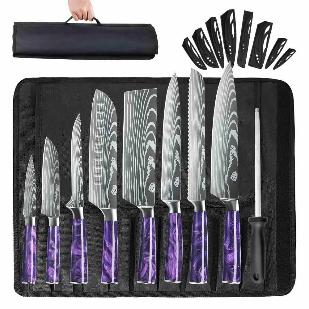 8Pcs Knife Set-Black