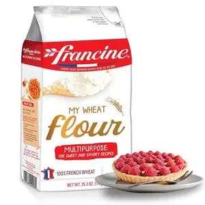 Francine Wheat Flour, T55 French Flour from France with Lower Gluten Content, Makes Great Breads, Pastries and Desserts, 35.3oz/1 kg