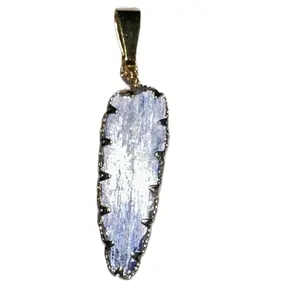 Raw Blue kyanite pendant necklaces
