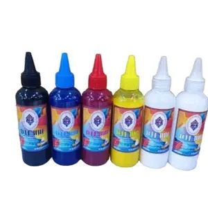 DTF Ink 100ml Set (2 Whites, 1 Cyan, 1 Magenta, 1 Yellow, 1 Black)