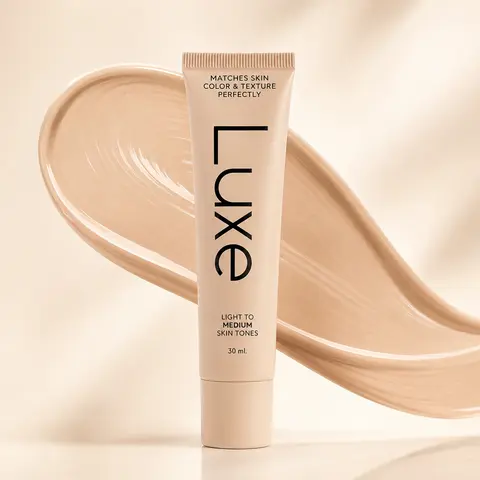 Luxe Color Changing Liquid Foundation & Concealer - 30ml, Lightweight, 12-Hour Wear, Buildable Coverage, Matches Light-Medium Skin Tones' Color & Texture, Natural Matte Finish, Ideal for Daily Use