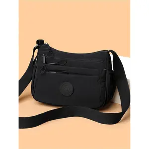 Women's Solid Color Fanny Pack, Fashionable Multi-pocket Zipper Crossbody Bag for Daily Used, Casual Trendy Versatile High-quality Daily Commuting Bag