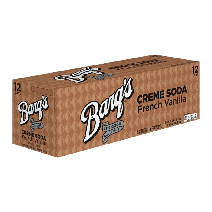 Barq's French Vanilla Cream Soda Beverage, 12oz Cans (Pack of 12)